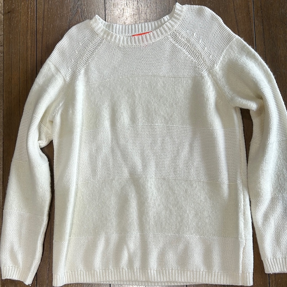 Joe Fresh White Striped Sweater Crewneck XS - Picture 11 of 11